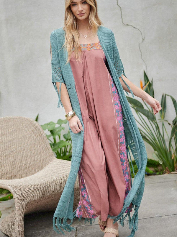 Pink on sale tassel cardigan