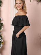 Natural Beauty Off Shoulder Maxi Dress-Women's Clothing-Shop Z & Joxa