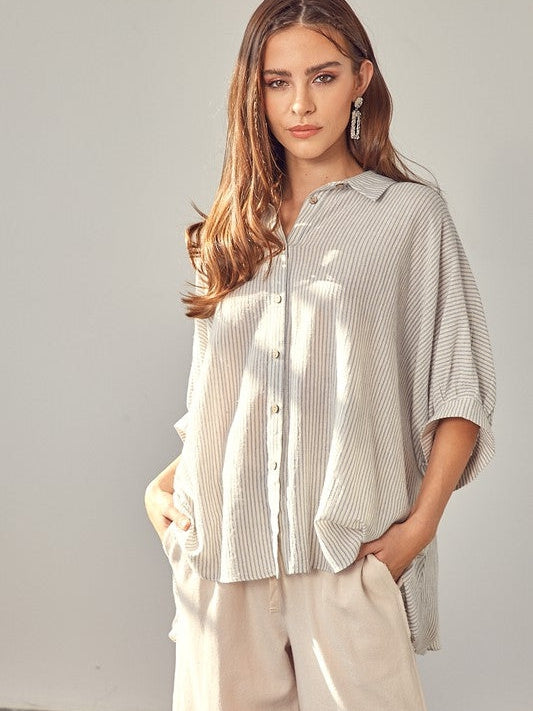 No Boundaries Oversized Button-Up Shirt