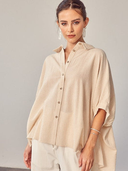 No Boundaries Oversized Button-Up Shirt