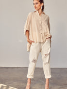 No Boundaries Oversized Button-Up Shirt-Women's Shirts & Tops-Shop Z & Joxa