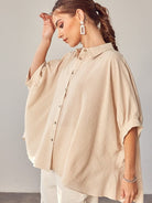 No Boundaries Oversized Button-Up Shirt-Women's Shirts & Tops-Shop Z & Joxa