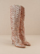 OASIS SOCIETY Don't be Afraid to Sparkle - Knee High Sequin Boots-Women's Shoes-Shop Z & Joxa