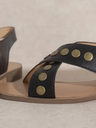 OASIS SOCIETY Dreaming Beyond Limits Kylie Studded Cross Band Sandal-Women's Shoes-Shop Z & Joxa