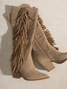 OASIS SOCIETY Elevate your Style Knee-High Fringe Boots-Women's Shoes-Shop Z & Joxa