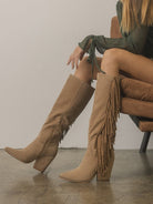 OASIS SOCIETY Elevate your Style Knee-High Fringe Boots-Women's Shoes-Shop Z & Joxa