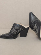 OASIS SOCIETY Hint of Western Embroidered Heeled Mule-Women's Shoes-Shop Z & Joxa