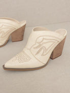 OASIS SOCIETY Hint of Western Embroidered Heeled Mule-Women's Shoes-Shop Z & Joxa