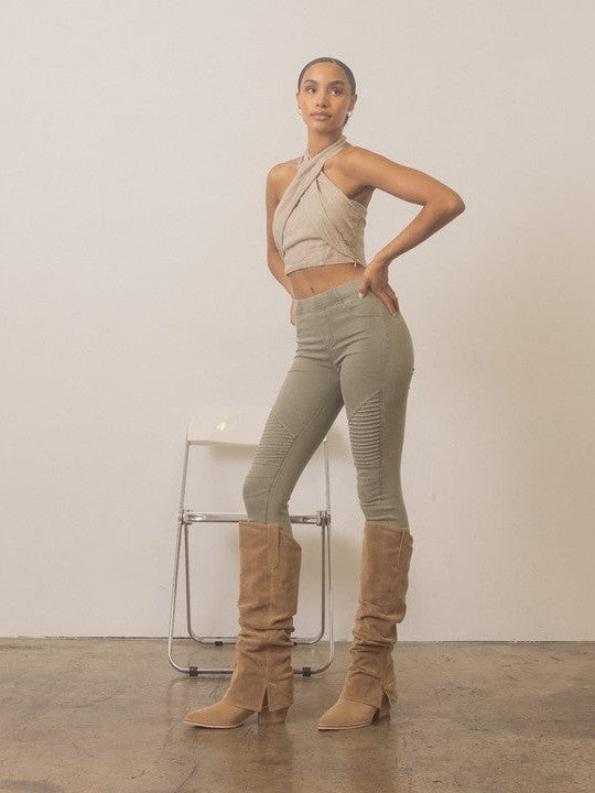 OASIS SOCIETY Life is Better in Boots Thea Fold Over Slit Boots-Women's Clothing-Shop Z & Joxa