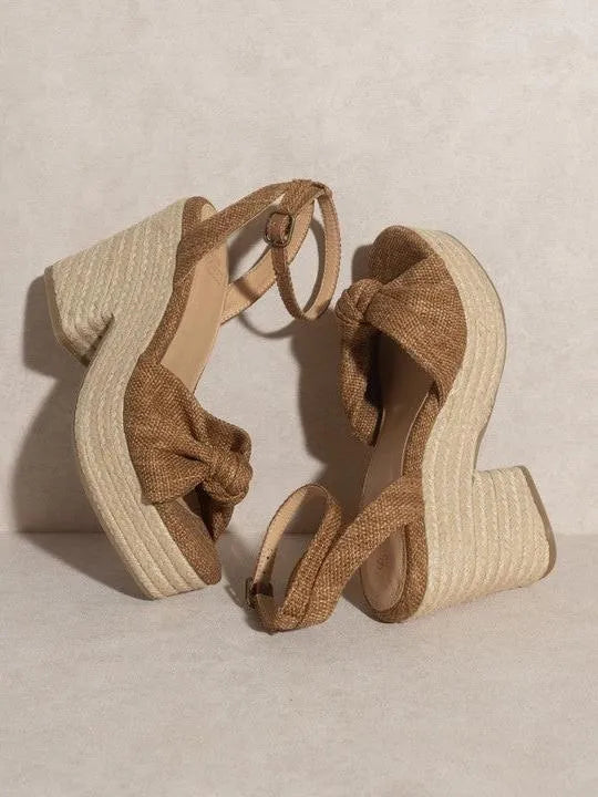 OASIS SOCIETY Mackenzie - Espadrille Knotted Wedge Sandal-Women's Shoes-Shop Z & Joxa