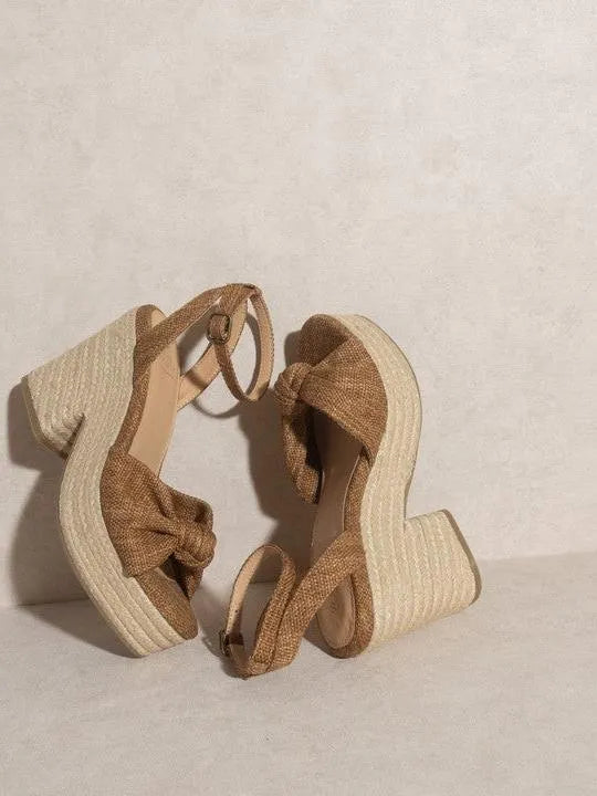 OASIS SOCIETY Mackenzie - Espadrille Knotted Wedge Sandal-Women's Shoes-Shop Z & Joxa