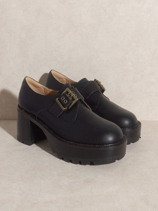 OASIS SOCIETY Shoe Obsession - Sarah Buckled Platform Loafers-Women's Shoes-Shop Z & Joxa