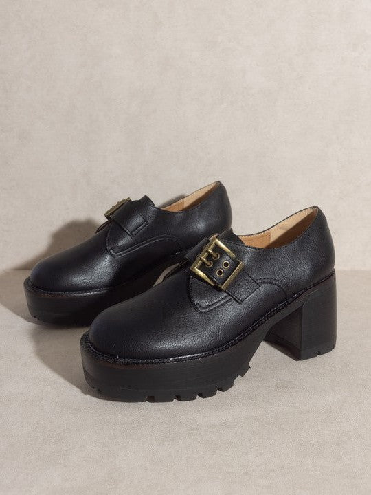 OASIS SOCIETY Shoe Obsession - Sarah Buckled Platform Loafers-Women's Shoes-Shop Z & Joxa