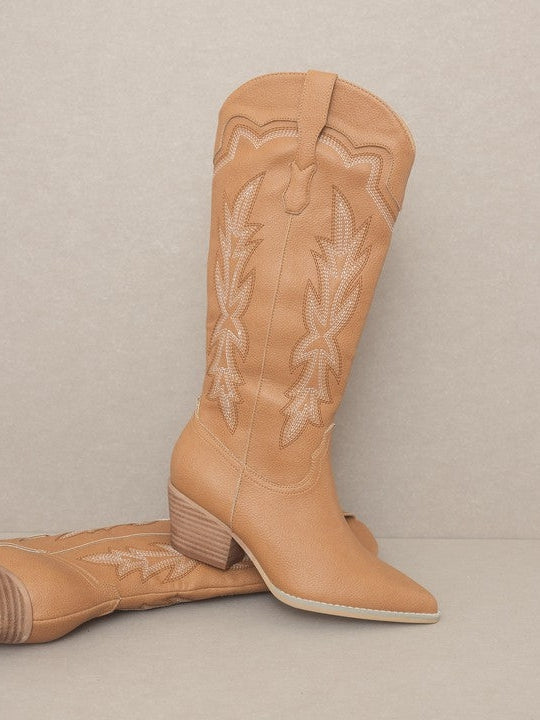 OASIS SOCIETY Urban Cowgirl Embroidered Cowboy Boot-Women's Shoes-Shop Z & Joxa