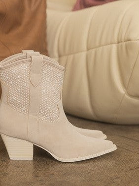 OASIS SOCIETY Western Pearl Studded Booties-Women's Shoes-Shop Z & Joxa