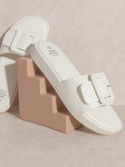 Oasis Society Every Step Tells a Story Daisy Single Buckle Slide-Women's Shoes-Shop Z & Joxa