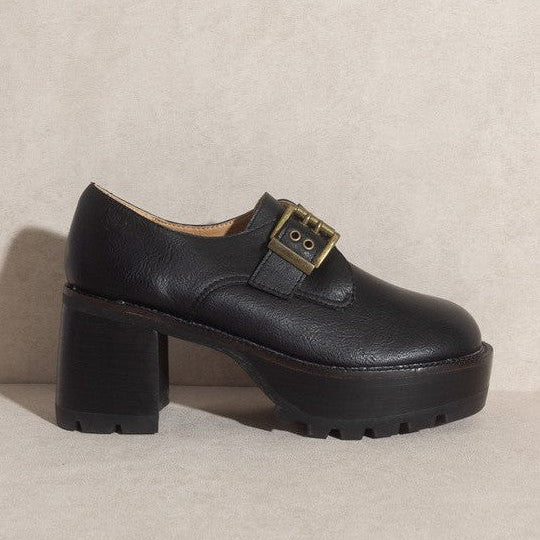 Oasis Society Shoe Obsession - Sarah Buckled Platform Loafers-Shop Z & Joxa