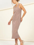 Oh-So Comfy Sleeveless Midi Dress-Women's Clothing-Shop Z & Joxa