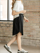 On the Move Kenedi Black Athletic Sport Skirt with Built in Shorts-Women's Skirts & Skorts-Shop Z & Joxa