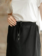 On the Move Kenedi Black Athletic Sport Skirt with Built in Shorts-Women's Skirts & Skorts-Shop Z & Joxa