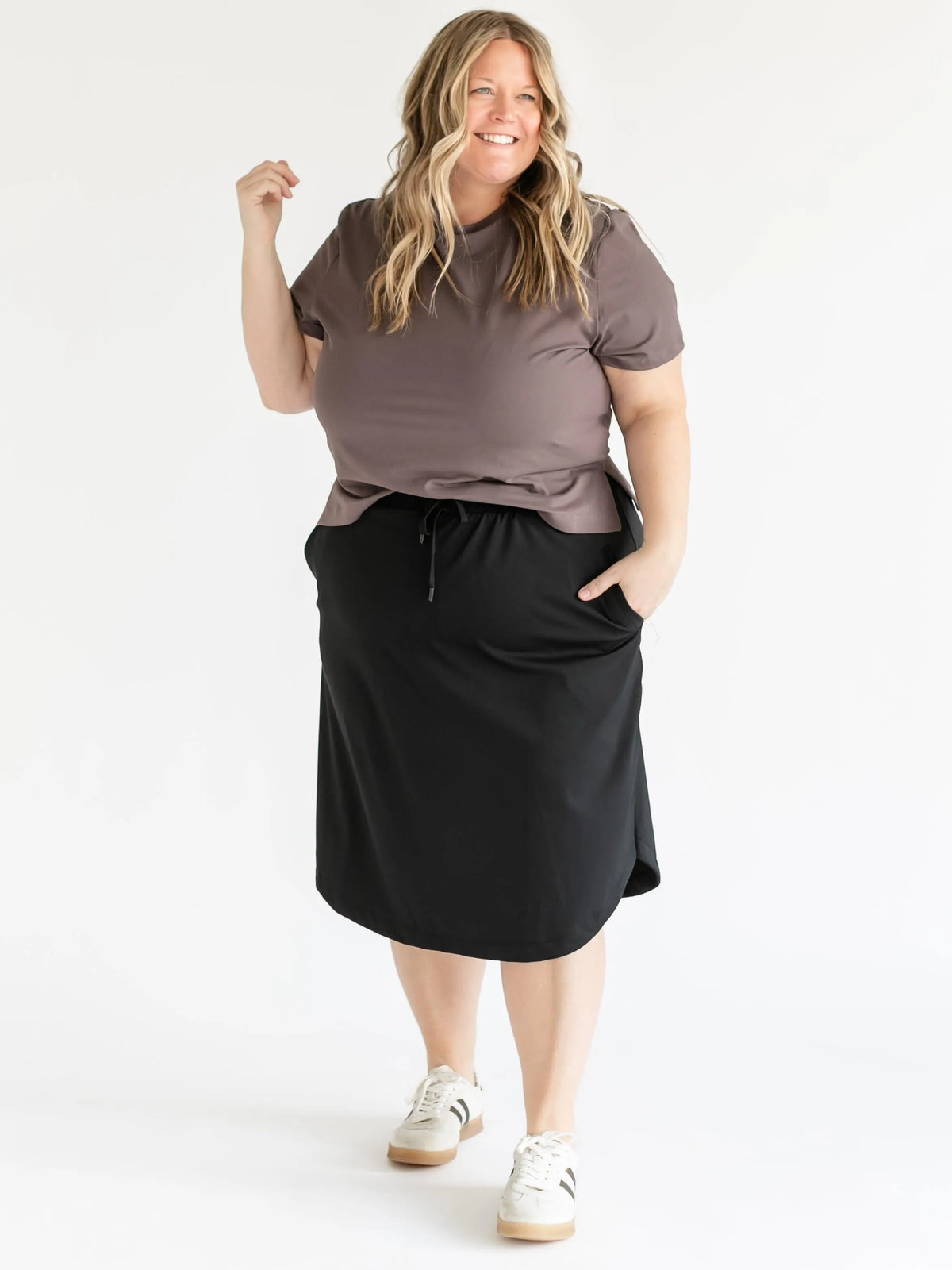 On the Move Kenedi Black Athletic Sport Skirt with Built in Shorts-Women's Skirts & Skorts-Shop Z & Joxa