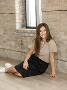 On the Move Kenedi Black Athletic Sport Skirt with Built in Shorts-Women's Skirts & Skorts-Shop Z & Joxa