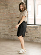 On the Move Kenedi Black Athletic Sport Skirt with Built in Shorts-Women's Skirts & Skorts-Shop Z & Joxa