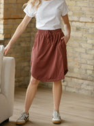 On the Move Kenedi Mulberry Athletic Sport Skirt with Built in Shorts-Women's Skirts & Skorts-Shop Z & Joxa