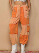 POL Citrus Patch Drawstring Contrast Cargo Jogger Pants-Women's Pants-Shop Z & Joxa
