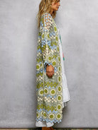 POL Color your Story Open Front Crochet Long Cardigan in Sage-Women's Shirts & Tops-Shop Z & Joxa