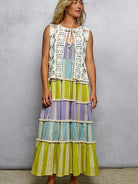 POL Dreamy Layers Front Tie Floral Pattern Crochet Vest-Women's Shirts & Tops-Shop Z & Joxa