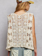 POL Dreamy Layers Front Tie Floral Pattern Crochet Vest-Women's Shirts & Tops-Shop Z & Joxa