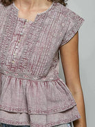 POL Eyelet Ever After Pintuck Sleeveless Cotton Blouse-Women's Shirts & Tops-Shop Z & Joxa