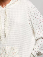 POL Fireside Weekend Contrast Knit Hoodie with Kangaroo Pocket-Shirts & Tops-Shop Z & Joxa