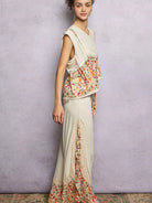 POL Floral Edge Cropped Ruffled Top with Lace Detail in Ivory-Women's Shirts & Tops-Shop Z & Joxa