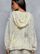 POL Lace Whisper Floral Balloon Sleeve Hooded Lace Jacket-Women's Shirts & Tops-Shop Z & Joxa