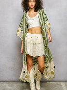 POL Layered in Love Floral Pattern Crochet Long Cardigan-Women's Shirts & Tops-Shop Z & Joxa