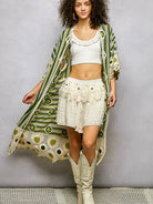 POL Layered in Love Floral Pattern Crochet Long Cardigan-Women's Shirts & Tops-Shop Z & Joxa