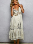 POL Natural Elegance Smocked Waistband Floral Midi Cami Dress-Women's Dresses-Shop Z & Joxa