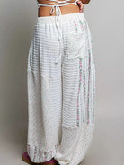 POL Patchwork Ivory Daydream Mixed Knit Wide Leg Pants-Women's Pants-Shop Z & Joxa