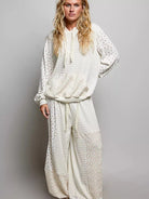 POL Patchwork Natural Daydream Mixed Knit Wide Leg Pants-Women's Pants-Shop Z & Joxa