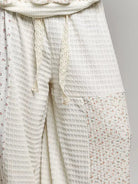 POL Patchwork Natural Daydream Mixed Knit Wide Leg Pants-Women's Pants-Shop Z & Joxa