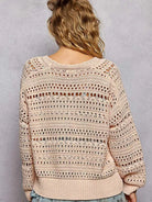 POL Rosebud Button Knit Floral Button Cardigan in Salmon-Women's Shirts & Tops-Shop Z & Joxa