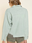 POL Sage Revival Corduroy Buttoned Trucker Jacket-Women's Outerwear-Shop Z & Joxa