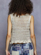 POL Soft Bloom Floral Crochet Sleeveless Top in Camel-Women's Shirts & Tops-Shop Z & Joxa