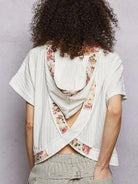 POL Summer Sonata Short Sleeve Hooded Top with Open Back-Women's Shirts & Tops-Shop Z & Joxa