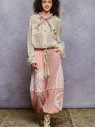 POL Vanilla Drift Textured Button up Cropped Hooded Shirt-Women's Shirts & Tops-Shop Z & Joxa