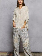 POL Wildflower Weave Floral Embroidered Top with Trim Edge-Women's Shirts & Tops-Shop Z & Joxa