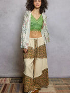 POL Wildflower Wrap Open Front Floral Cardigan with Fringe-Women's Shirts & Tops-Shop Z & Joxa