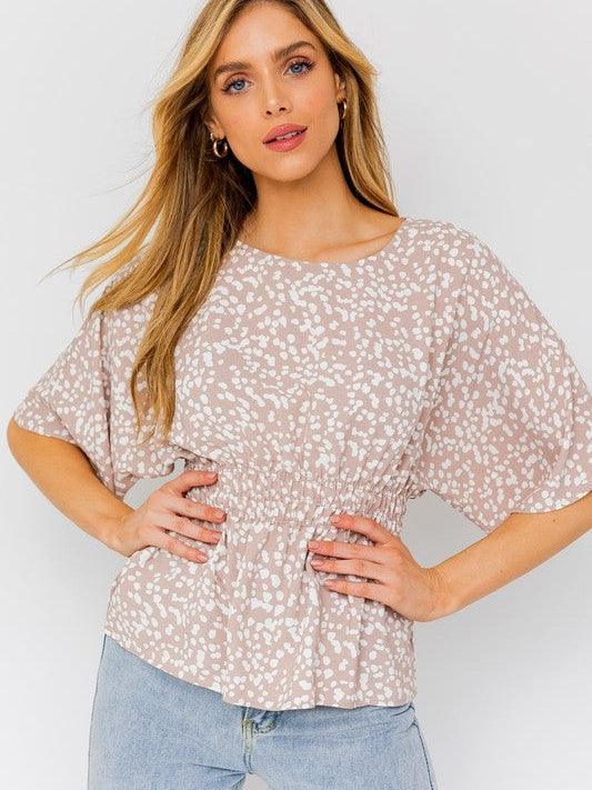 Pack a Punch Smocked Blouse-Women's Clothing-Shop Z & Joxa